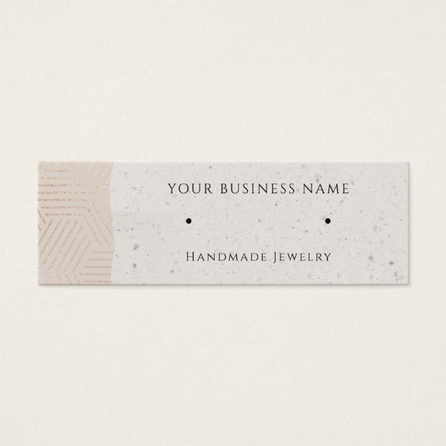 Rose Gold Geometric Stud Earring Display Cards (Front)