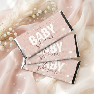 Rose Gold Girl Baby Shower Hershey Bar Favors