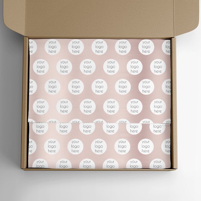 Rose Gold Girly Business Logo Packaging Branded  Tissue Paper (Creator Uploaded)