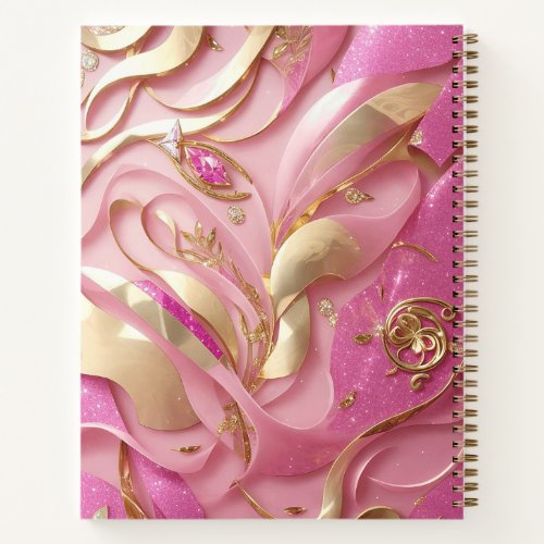 Rose Gold Girly Chic Modern Trendy Elegant Party Notebook