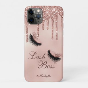 rose gold girly lash queen lashes eyes iPhone 11 pro case