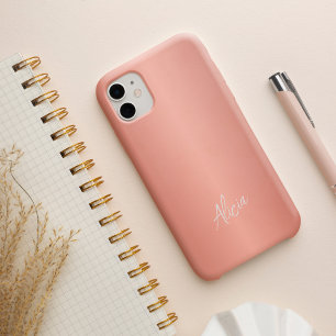 Rose gold girly signature name personalized Case-Mate iPhone 14 case