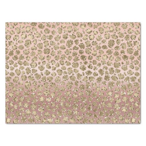 Rose Gold Glam Glitter Leopard   Tissue Paper