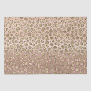 Rose Gold Glam Glitter Leopard Tissue Paper