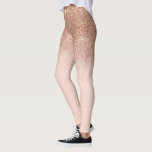 Rose Gold Glam Glitter Sparkle Ombre Trendy Leggings<br><div class="desc">This design may be personalized by choosing the Edit Design option. You may also transfer onto other items. Contact me at colorflowcreations@gmail.com or use the chat option at the top of the page if you wish to have this design on another product or need assistance with this design. Glitter look...</div>