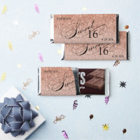 Rose Gold Glam Glitter Sweet 16 Personalized