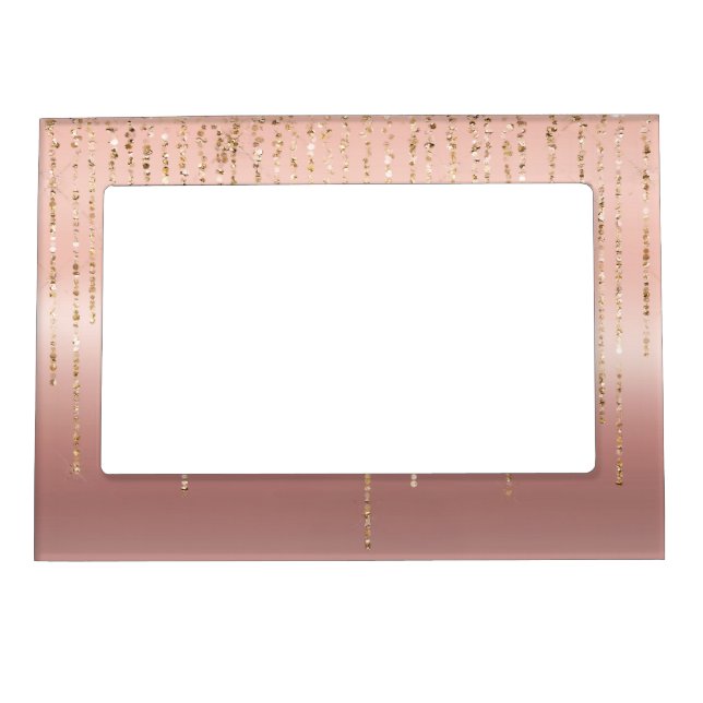 Rose Gold Glam Strings Magnetic Frame (Front)