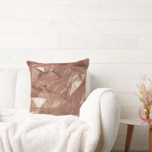 Rose Gold Glam Throw Pillow