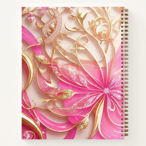 Rose Gold Glamour Classy Business chic Design Notebook