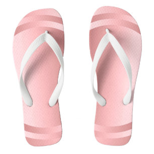 Rose Gold Glamour Template Trendy Modern Elegant Flip Flops