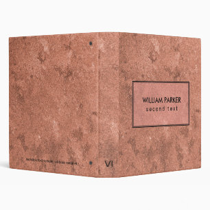 Rose Gold Glitter 3 Ring Binder