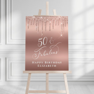 50th Birthday Welcome Sign Printable Ladies or Mens Dinner Party Welcome Poster  Board Editable Digital Download 24x36 Template P268 