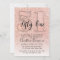 Rose Gold Glitter 51st Birthday Invitation