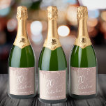 Rose Gold Glitter 70th Birthday Party Sparkling Wine Label<br><div class="desc">Celebrate your seventieth birthday in style with these custom wine labels. "70 & Fabulous" is written in an elegant white calligraphy script against a rose gold background,  with rose gold faux glitter dripping from the top. Personalize with your name and the party date.</div>