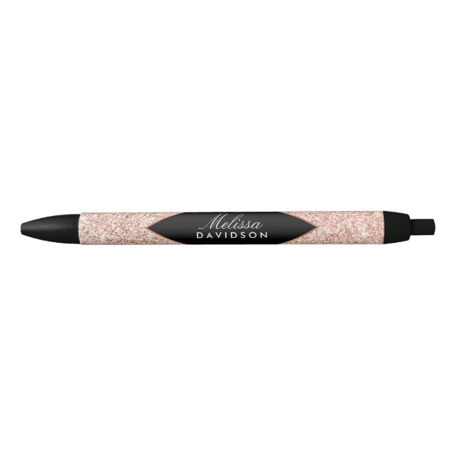 Rose Gold Glitter and Glamour Pen (Front)