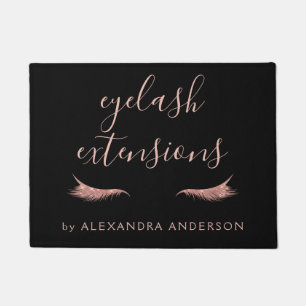 Rose Gold Glitter and Sparkle Eyelash Extension Doormat