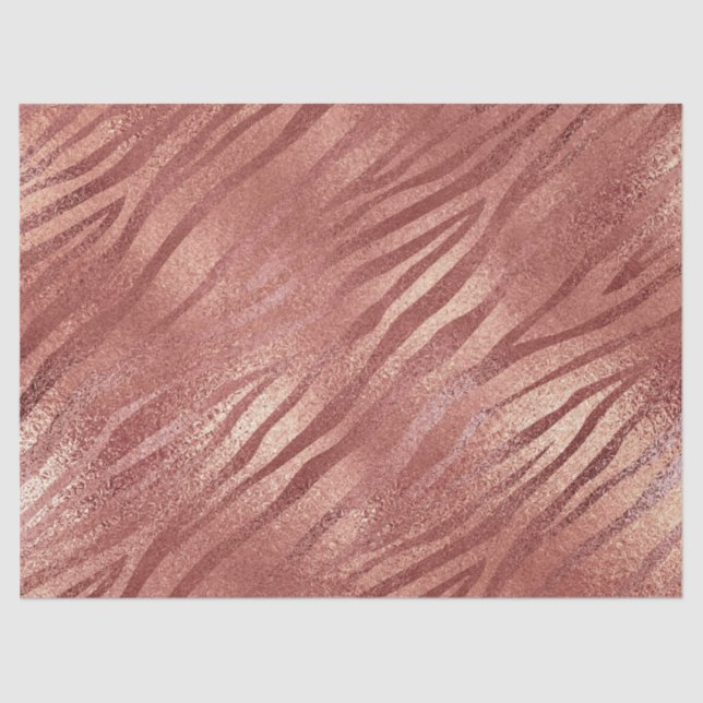 Rose Gold Glitter Animal Print Tissue Paper (Front)