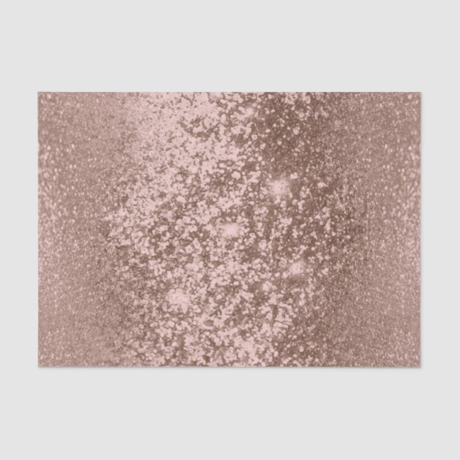 Rose Gold Glitter Background   Tissue Paper (Front)