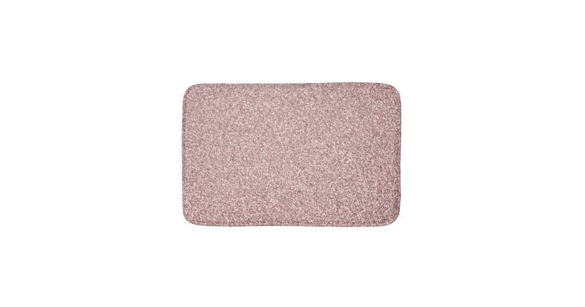 Rose Gold Glitter Bath Mat Zazzle
