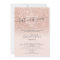 Rose gold glitter blush pink chic bat mitzvah