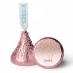 Rose Gold Glitter Blush Pink Monogrammed  Hershey®'s Kisses®