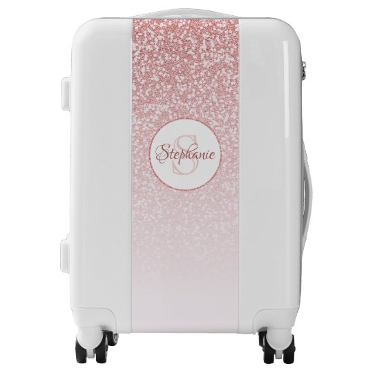 pink ombre suitcase