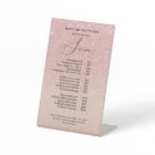 Rose Gold Glitter Blush Pink Salon Price List