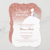 Rose Gold Glitter Bridal Shower Invitation (Front/Back)