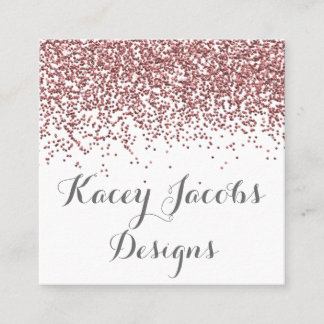 Rose Gold Glitter Business Cards