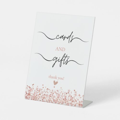 Rose Gold Glitter  cards gifts sign