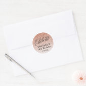 Rose Gold Glitter Celebrate Favor Tag (Envelope)