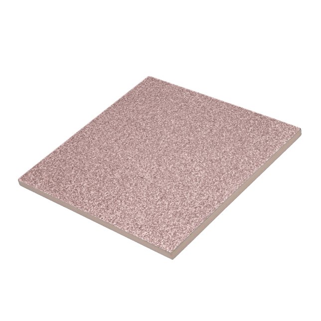 Rose Gold Glitter Ceramic Tile (Side)