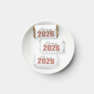 Rose Gold Glitter Class of 2026 Hershey's Miniatures