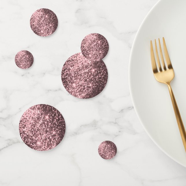 Rose Gold Glitter Confetti (Group)