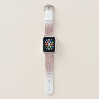 Rose Gold Glitter Confetti Dust Apple Watch Band