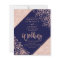 Rose gold glitter confetti navy budget wedding
