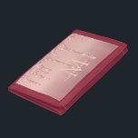 Rose Gold Glitter Custom Letter Name Wallet<br><div class="desc">Wallets with Monogram Name Text Rose Gold Blush Glitter Sparkle Personalized Birthday - Anniversary or Wedding Gift / Suppliest - Add Your Letter / Name - Text or Remove - Make Your Special Wallet Gift - Resize and move or remove and add text / elements with customization tool. Design by...</div>