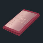 Rose Gold Glitter Custom Letter Name Wallet<br><div class="desc">Wallets with Monogram Name Text Rose Gold Blush Glitter Sparkle Personalized Anniversary - Party or Wedding Gifts / Supplies - Add Your Letter / Name - Text or Remove - Make Your Special Wallet Gift - Resize and move or remove and add text / elements with Customization tool. Design by...</div>