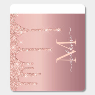 Rose Gold Glitter Custom Letter Name Your Gift Breath Savers® Mints