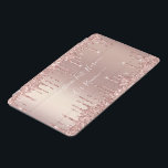 Rose Gold Glitter Custom Text Name iPad Cover<br><div class="desc">iPad Air Covers with Rose Gold Blush Glitter Sparkle Drips Custom Text Pink Modern - Add Your Unique Text / Name or Remove Text - Make Your Special iPad Cases Gift - Resize and move or remove and add text / elements with Customization tool. Choose fonts / size / color...</div>