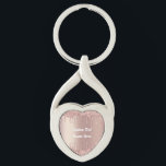 Rose Gold Glitter Custom Text Name Keychain Gift<br><div class="desc">Personalized Custom Text Name Keychain with Rose Gold Blush Glitter Sparkle Drips Modern Gift Accessories - Add Your Unique Text / Name - or Remove Text - Make Your Special Keychains Gifts for Women - Resize and move or remove and add text / elements with customization tool. Design by MIGNED....</div>