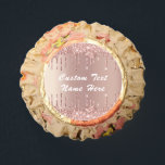 Rose Gold Glitter Custom Text Name Personalized Reese's Peanut Butter Cups<br><div class="desc">Candy Favors with Rose Gold Blush Glitter Sparkle Drips - Personalized - Choose / Add Your Unique Text / Name / Color / Font / Size - Make Your Special Party Favors Gift - Resize and move or remove and add elements / text with Customization tool. You can also transfer...</div>