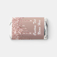 Rose Gold Glitter Custom Text Personalized Your