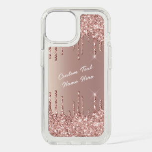 Rose Gold Glitter Custom Your Name iPhone Case