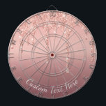 Rose Gold Glitter Dart Board with Custom Text<br><div class="desc">Personalized Dartboards with Custom Text Rose Gold Blush Glitter Sparkle Drips Wedding or Party Supplies / Gift - Add Your Unique Text / Name or Remove Text - Make Your Special Dart Board Gift - Resize and move or remove and add text / elements with Customization tool. Choose fonts /...</div>