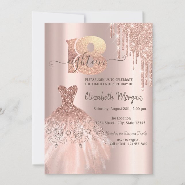 green emerald velvet dress Life of the Party Rose Gold Sequin Dress – Ellaé Lisqué main image 1