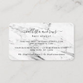 Rose Gold Glitter Drips Marble Nail Artist Business Card (Back)