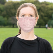 Rose Gold Glitter Drips Personalized Salon Adult Cloth Face Mask (Outside)