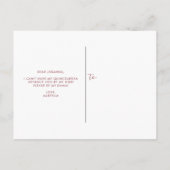 Rose Gold Glitter Drips Quinceanera Dama Proposal Invitation Postcard (Back)