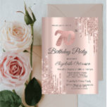 Rose Gold Glitter Drips Rose Gold 70th Birthday  Invitation<br><div class="desc">A modern,  chic,  and glamorous with rose gold glitter drips on a rose gold background.</div>